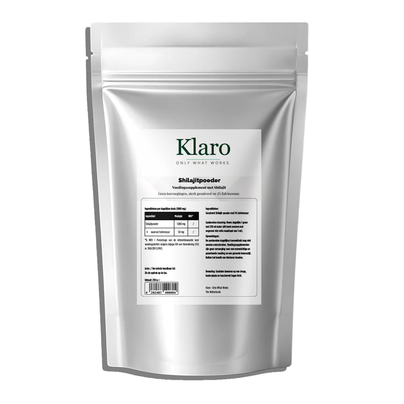 Shilajit Poeder - 250g — Klaro supplement