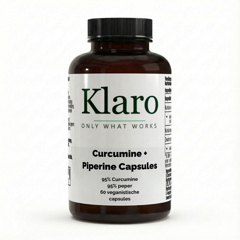 Turmeric (95% Curcumin) + Piperine - 60 vegan capsules — Klaro supplement