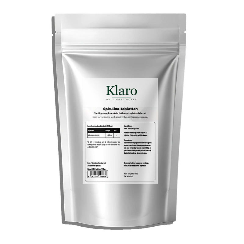 Spirulina - 1,000 Tablets — Klaro supplement