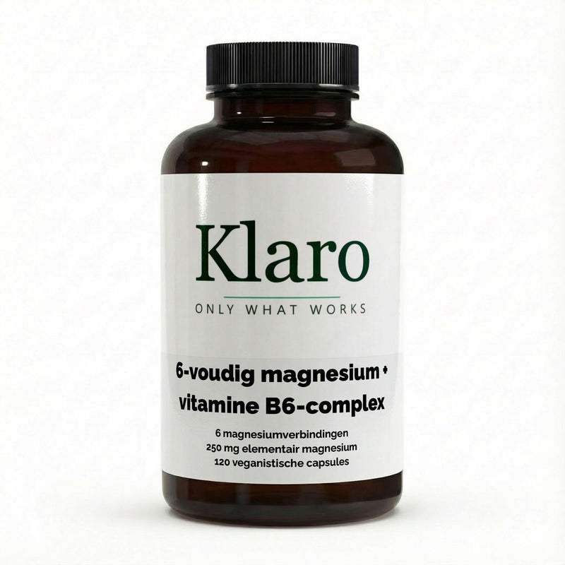 Magnesium 6x Complex + B6 - 120 vegan capsules — Klaro supplement