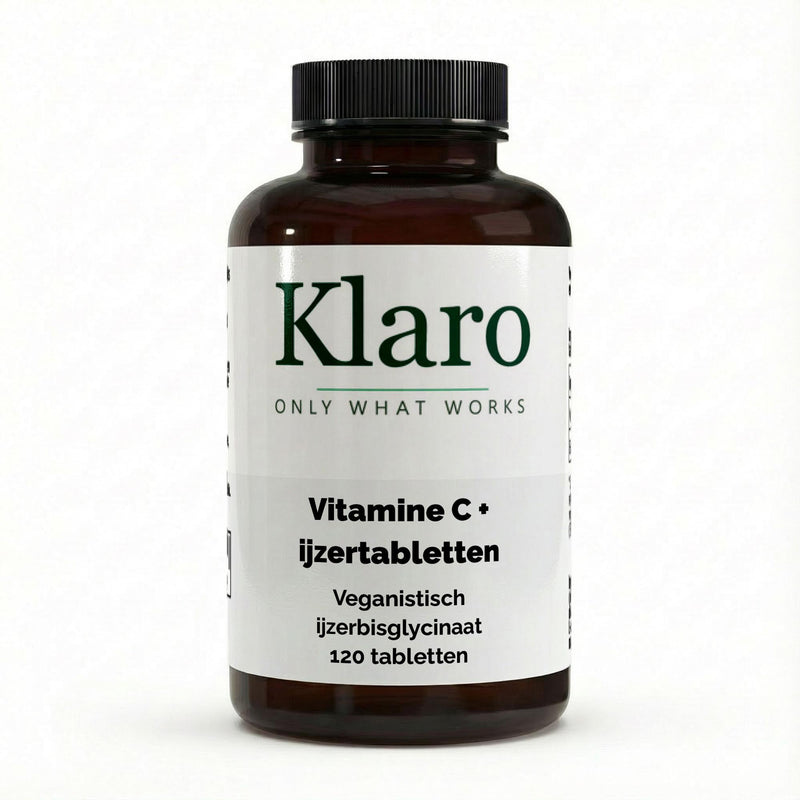 Iron + Vitamin C - 120 vegan tablets — Klaro supplement