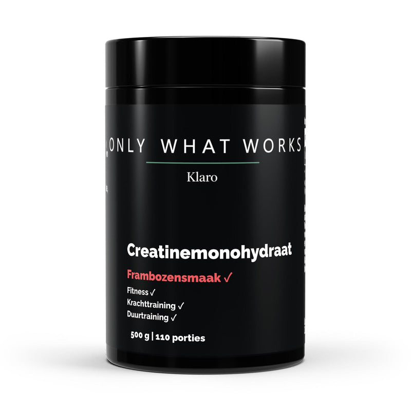 Creatine Monohydraat Frambozen - 500g — Klaro supplement